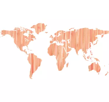 Autocolante decorativo mapa mundo Mapa do mundo em tons pastel - TenStickers