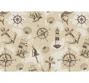 Autocolante decorativo para PC Objetos do mar - TenStickers