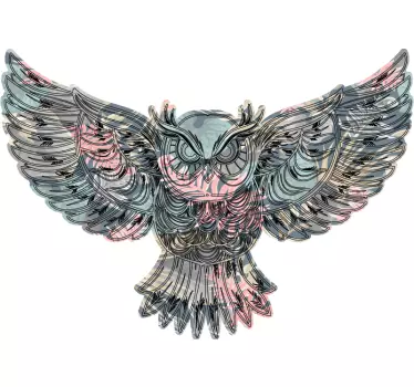 Autocolantes de pássaros e aves Coruja com alma da floresta - TenStickers