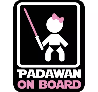 Bebe a bordo personalizado Padawan a bordo - TenStickers