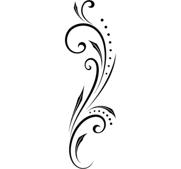 Autocolante decorativo linhas expressivas flores - TenStickers
