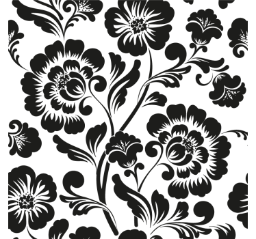 Vinil para chuveiro Folha floral para vidro - TenStickers