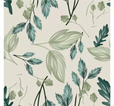 Vinil para chuveiro Mosaico de plantas verdes para vidro - TenStickers