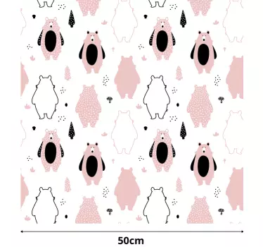 Vinil para móveis Ursos rosa - TenStickers