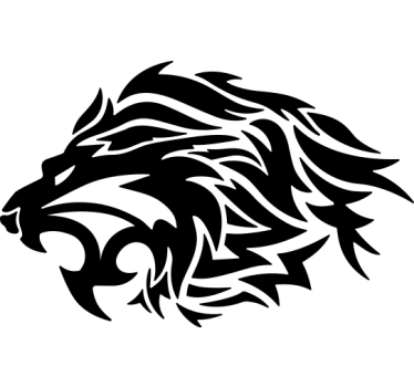 Autocolante decorativo para carros Leão tribal - TenStickers