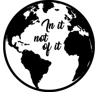 Vinis decorativos de outros textos Nele não é deste mundo - TenStickers