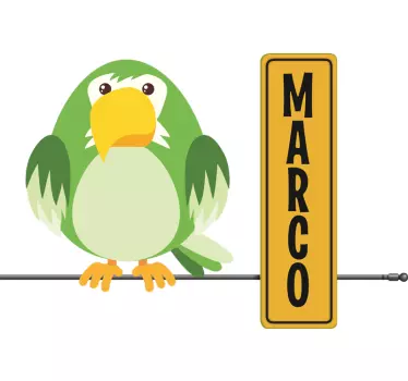 Autocolante pássaro ilustração colorida de papagaio - TenStickers