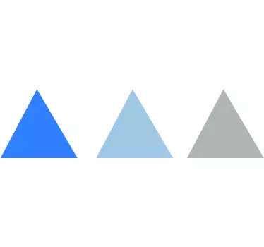 Autocolante geométrico triângulos azuis e cinza - TenStickers
