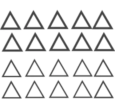 Autocolantes de figuras variadas Pacote de 20 triângulos refletid - TenStickers