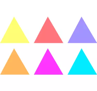Autocolante geométrico arranjo triangular colorido - TenStickers