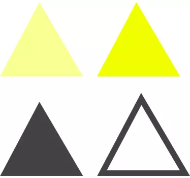 Autocolante decorativo para bebé Pacote de 20 triângulos amarelos - TenStickers