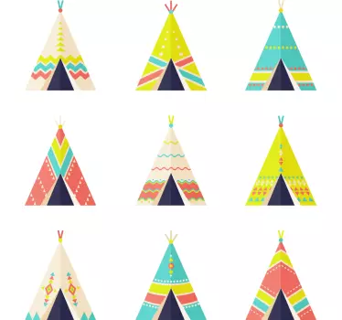 Autocolante decorativo para bebé Pacote de 30 triângulos com tend - TenStickers