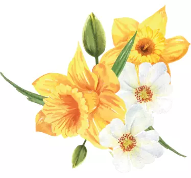 Autocolantes flores Narciso amarelo - TenStickers