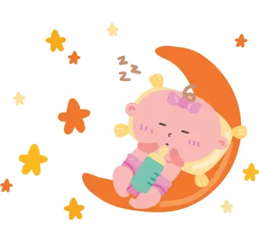 Autocolantes decorativos do espaço Pacote de 11 estrelas com bebê - TenStickers