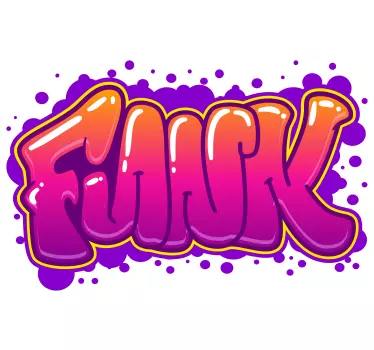 Vinis decorativos de outros textos Graffiti funk - TenStickers
