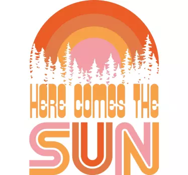 Autocolantes decorativos de letras de canções Sol vintage - TenStickers