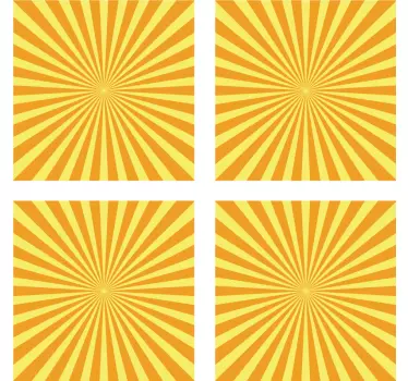 Adesivos azulejos Pôr do sol abstrato com tons laranja - TenStickers