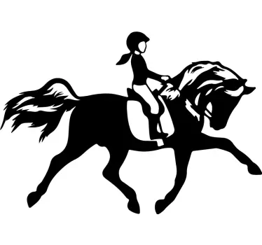 Autocolantes de animais diversos Garota andando a cavalo - TenStickers