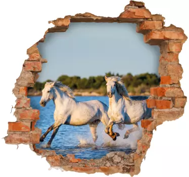 Autocolantes de animais diversos Cavalos de corrida 3d - TenStickers