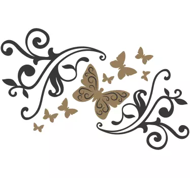 Autocolante decorativo com borboletas Enfeite com borboleta - TenStickers
