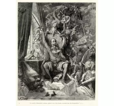 Autocolantes de banners Dom quixote de Gustave Doré - TenStickers