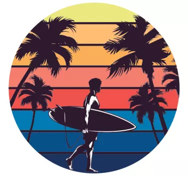 Autocolantes decorativos Vintage Surf havaí - TenStickers