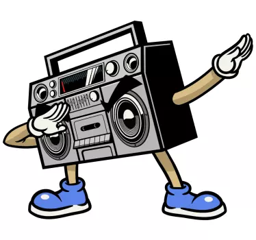 Autocolantes decorativos Vintage Boombox retro - TenStickers