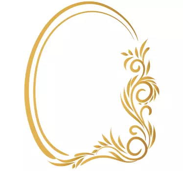 Adesivos para espelhos decorativos Moldura floral vintage - TenStickers