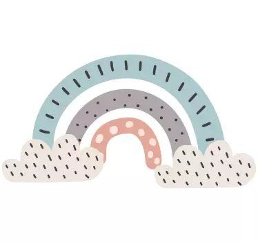 Autocolantes decorativos de contos infantis Arco-íris nórdico tri - TenStickers
