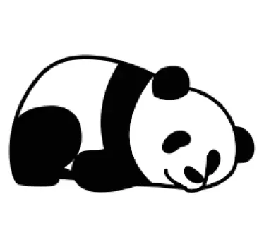 Autocolantes de animais diversos Anime panda dormindo - TenStickers