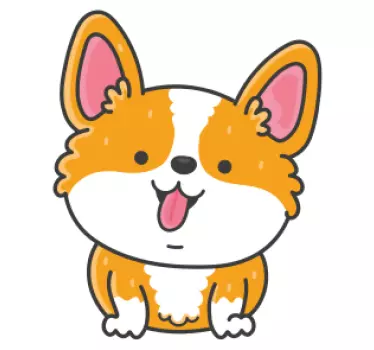 Autocolante decorativo cão e gato cão fofo anime - TenStickers