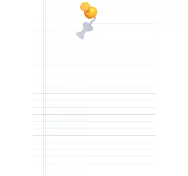 Autocolante folha de caderno em quadro branco - TenStickers