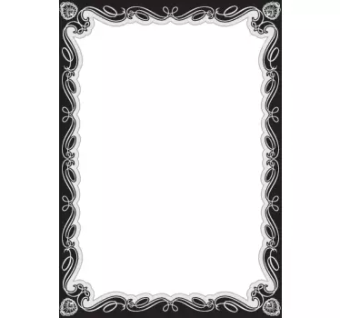 Adesivo de quadro branco com moldura clássica - TenStickers