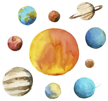Autocolantes decorativos de viagens e aventuras Aquarela multicor - TenStickers