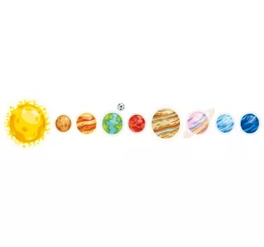 Autocolantes decorativos de viagens e aventuras Sistema solar tod - TenStickers