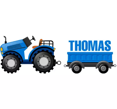 Autocolantes de brinquedos Trator retro personalizado - TenStickers