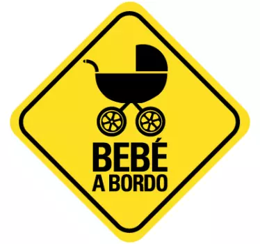 Adesivo para carro bebé a bordo - TenStickers