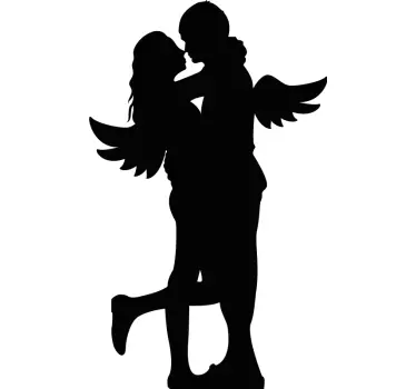 Autocolante decorativo para Casamento Marido e mulher anjos - TenStickers