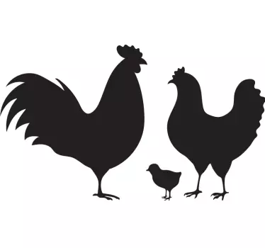 Autocolantes de pássaros e aves Família de galo - TenStickers