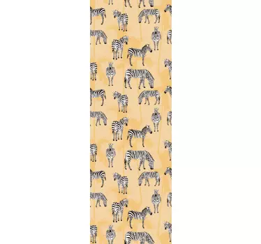 Vinil para frigorífico Zebra e palmas - TenStickers