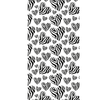 vinil decorativo para janelasde coração com estampa de animal zeb - TenStickers