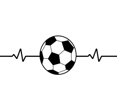 Autocolante decorativo futebol Pulsação da bola de futebol - TenStickers