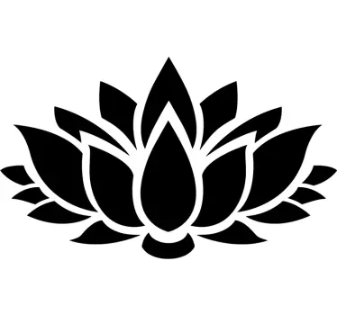 Autocolantes flores Lótus simples - TenStickers