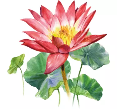 Autocolantes flores Aquarela de lótus - TenStickers