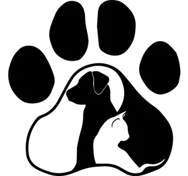 Autocolante impressão de patinha estilizada - TenStickers