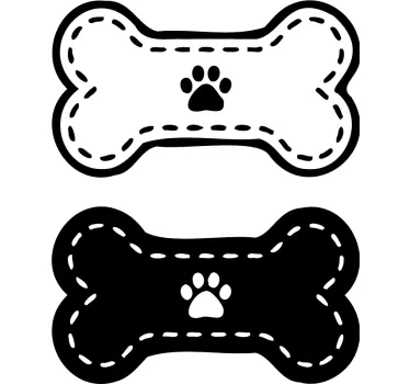 Vinil com animais de estimação Ossos impressos de pata - TenStickers