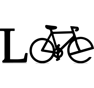 Autocolantes decorativo para bicicletas Amo bicicleta - TenStickers