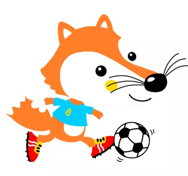 Autocolante figura de raposa divertida - TenStickers
