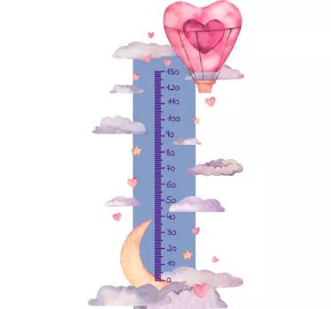 Autocolante decorativo Gráfico de altura de balão de ar quente - TenStickers