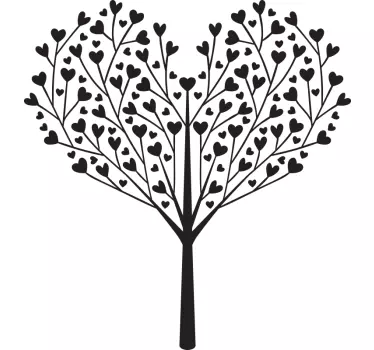 Autocolantes decorativos de flores e plantas Ramos do coração - TenStickers